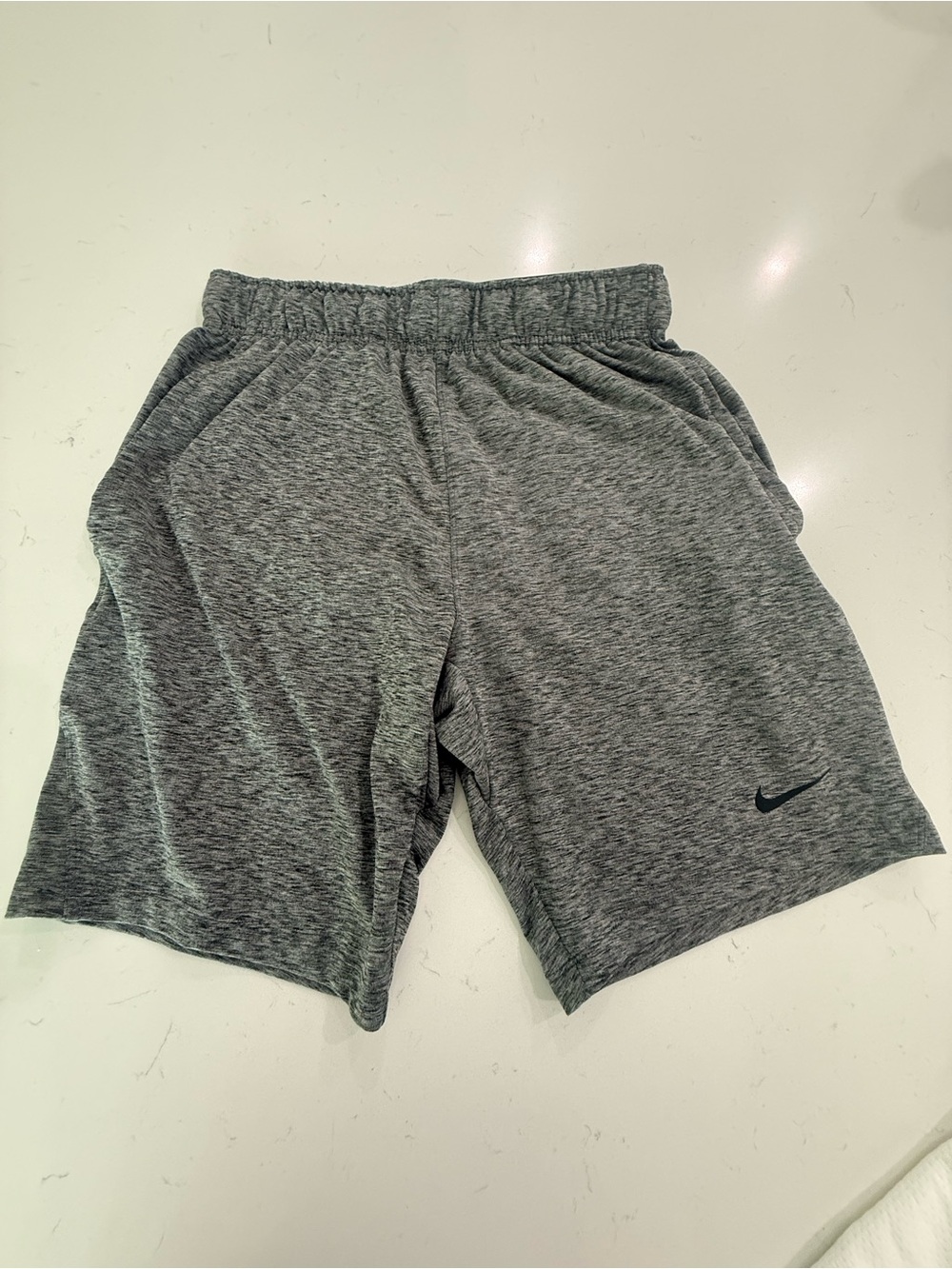 Nike Dri-FIT Yoga Shorts Men’s Small Gray Heather 8” Inseam Athletic Gym